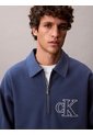 Saco Negro Tejido Con Cremallera Y Cuello Tipo Polo Calvin Klein de Calvin Klein