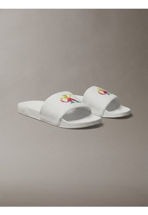 Sandalias Blanco Essential Slide Pride Calvin Klein