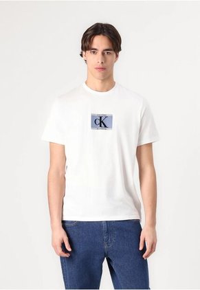 Camiseta Blanca Sport Con Mini Monograma Calvin Klein