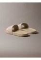 Sandalias Beige Slide Con Monograma Calvin Klein de Calvin Klein
