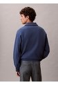 Saco Negro Tejido Con Cremallera Y Cuello Tipo Polo Calvin Klein de Calvin Klein