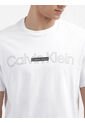 Camiseta Blanca Con Doble Logo Calvin Klein de Calvin Klein