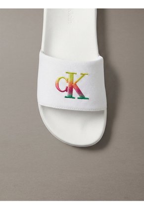 Sandalias Blanco Essential Slide Pride Calvin Klein