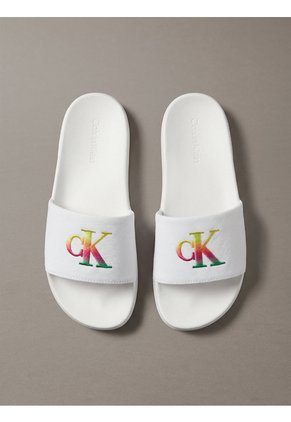 Sandalias Blanco Essential Slide Pride Calvin Klein