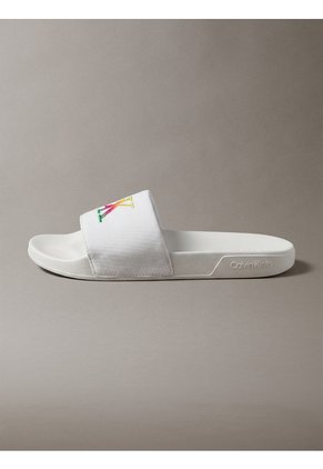 Sandalias Blanco Essential Slide Pride Calvin Klein