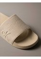 Sandalias Beige Slide Con Monograma Calvin Klein de Calvin Klein