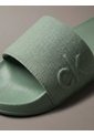 Sandalias Verde Slide Con Monograma Calvin Klein de Calvin Klein