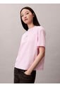 Camiseta Rosada Boxy Cocktail Logo Calvin Klein de Calvin Klein