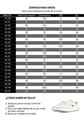 Tenis Blanco Deportivos Para Niña Con Velcro Calvin Klein