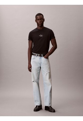 Camiseta Negra Con Gráfico Estampado Micro Monologo Calvin Klein Calvin Klein