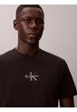 Camiseta Negra Con Gráfico Estampado Micro Monologo Calvin Klein de Calvin Klein