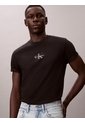 Camiseta Negra Con Gráfico Estampado Micro Monologo Calvin Klein de Calvin Klein