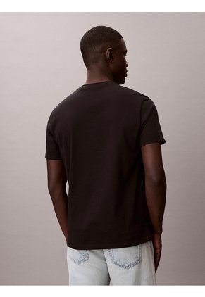 Camiseta Negra Con Gráfico Estampado Micro Monologo Calvin Klein