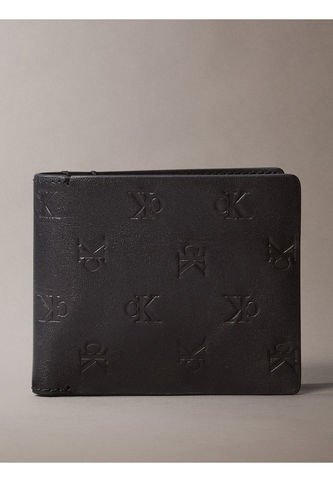 Billetera Negra De Cuero Calvin Klein Calvin Klein