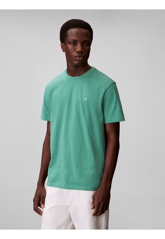 Camiseta Verde Con Micro Monograma Bordado Calvin Klein Calvin Klein