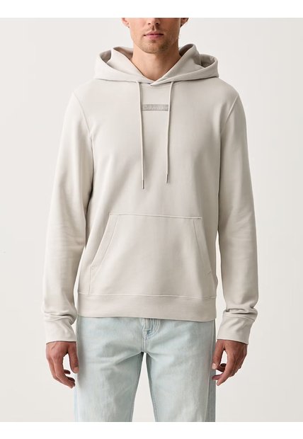Buzo Beige Con Capota De Felpa Calvin Klein