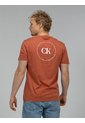 Camiseta Naranja Con Gráfico De Logo Circular Calvin Klein de Calvin Klein