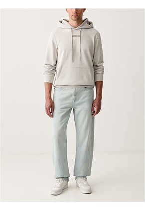 Buzo Beige Con Capota De Felpa Calvin Klein