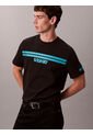 Camiseta Negra De Rayas Con Logo Calvin Klein de Calvin Klein