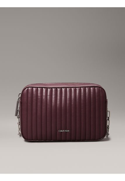Bolso Vino Cruzado Acolchado Con Solapa Calvin Klein