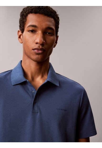 Polo Negro Con Tecnología Interlock Calvin Klein