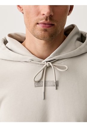 Buzo Beige Con Capota De Felpa Calvin Klein
