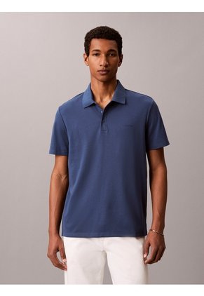 Polo Negro Con Tecnología Interlock Calvin Klein