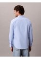 Camisa Azul Clásica Stretch De Manga Larga Calvin Klein de Calvin Klein