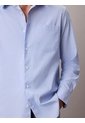 Camisa Azul Clásica Stretch De Manga Larga Calvin Klein de Calvin Klein