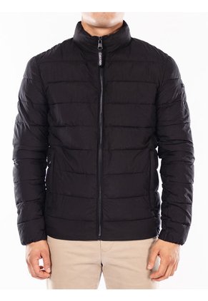 Chaqueta Manga Larga Con Cierre De Cremallera Hombre Negro