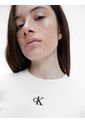 Camiseta Cropped Slim Mujer Blanco Calvin Klein de Calvin Klein