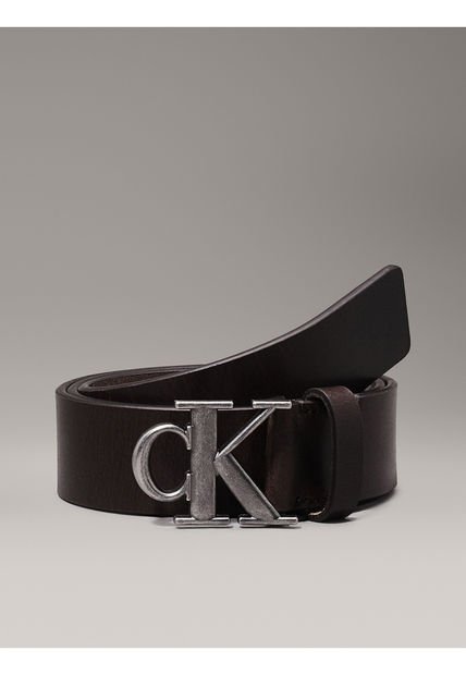 Cinturón Marrón De Cuero Calvin Klein