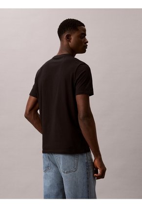 Camiseta Negra Con Logo Gráfico Calvin Klein