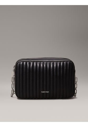 Bolso Negro Cruzado Acolchado Con Solapa Calvin Klein Calvin Klein