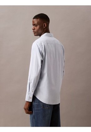 Camisa Azul Oxford Clásica De Manga Larga Calvin Klein
