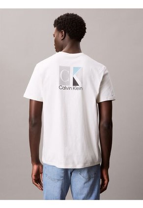 Camiseta Beige Sport Con Monograma Calvin Klein