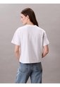 Camiseta Blanca Boxy Con Gráfico Floral Calvin Klein de Calvin Klein