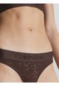 Pantie Marrón Tipo Tanga Con Encaje Tonal - Intrinsic Calvin Klein de Calvin Klein