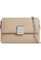 Bolso Beige Cruzado Con Placa Y Cadena Calvin Klein de Calvin Klein
