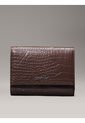 Billetera Café De Plegado Triple Y Cuero De Cocodrilo Calvin Klein de Calvin Klein