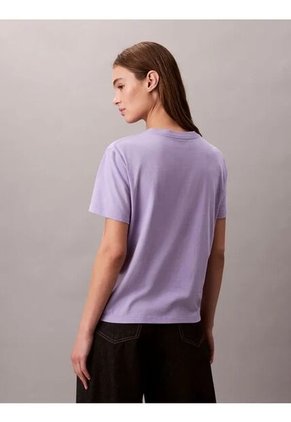 Camiseta Rosa Clásica Con Monograma Metalizado Calvin Klein