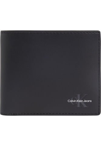 Billetera Negra Bifold Con Monograma Calvin Klein Calvin Klein