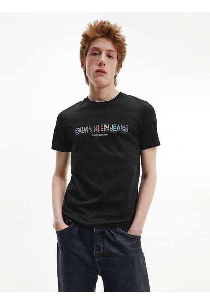 Camisetas  Para Hombre Negro Calvin Klein