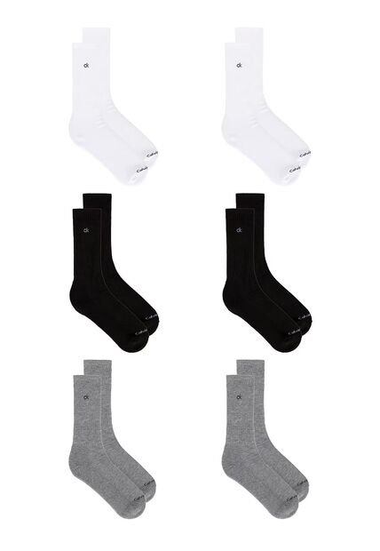 Pack Multicolor De 6 Medias Basic Cushion Calvin Klein