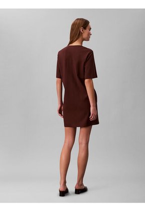 Vestido Chocolate Mini De Punto Milano Calvin Klein