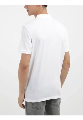 Polo Blanco Con Cinta Decorativa Y Tejido Piqué Calvin Klein