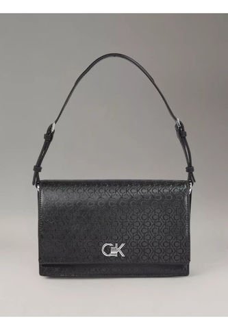 Bolso Negro De Hombro Elongated Con Monograma Calvin Klein Calvin Klein