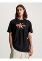 Camiseta Con Monograma Hombre Negro Calvin Klein de Calvin Klein