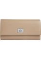 Billetera Beige Trifold Con Placa Metálica Calvin Klein de Calvin Klein