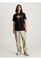 Camiseta Con Monograma Hombre Negro Calvin Klein de Calvin Klein